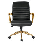 Chaise Baldwin mi-dossier en similicuir