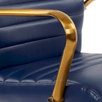Chaise Baldwin mi-dossier en similicuir