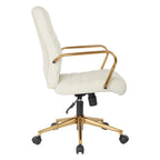 Chaise Baldwin mi-dossier en similicuir