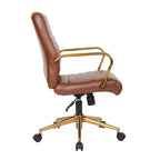 Chaise Baldwin mi-dossier en similicuir