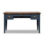 Bureau Nantucket de 53 pouces, aucun assemblage requis, finition bleu denim et whiskey