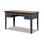 Bureau Nantucket de 53 pouces, aucun assemblage requis, finition bleu denim et whiskey