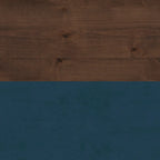 Bureau Nantucket de 53 pouces, aucun assemblage requis, finition bleu denim et whiskey