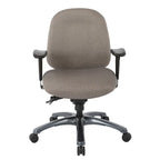Fauteuil de bureau multifonction à mi-dossier avec glissière d'assise et base en finition titane