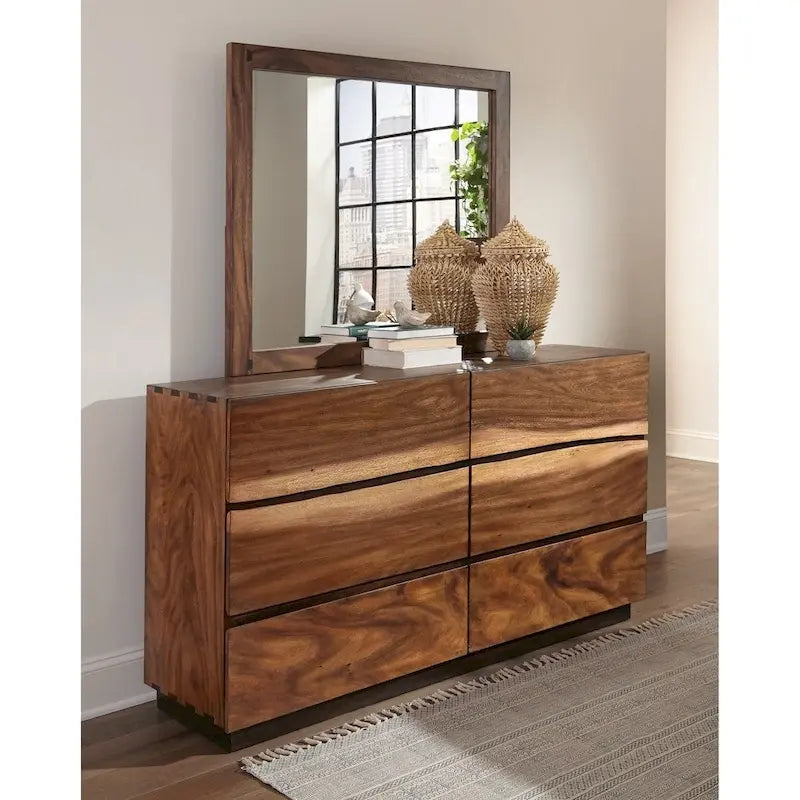 Chambre à coucher 6 pièces avec rangement Noyer Fumé