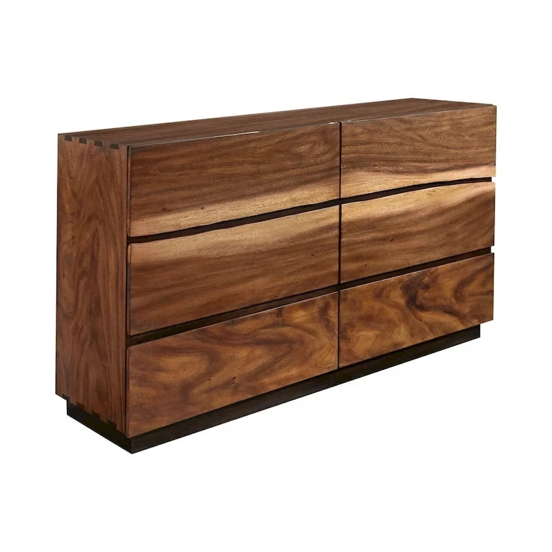 Chambre à coucher 6 pièces avec rangement Noyer Fumé