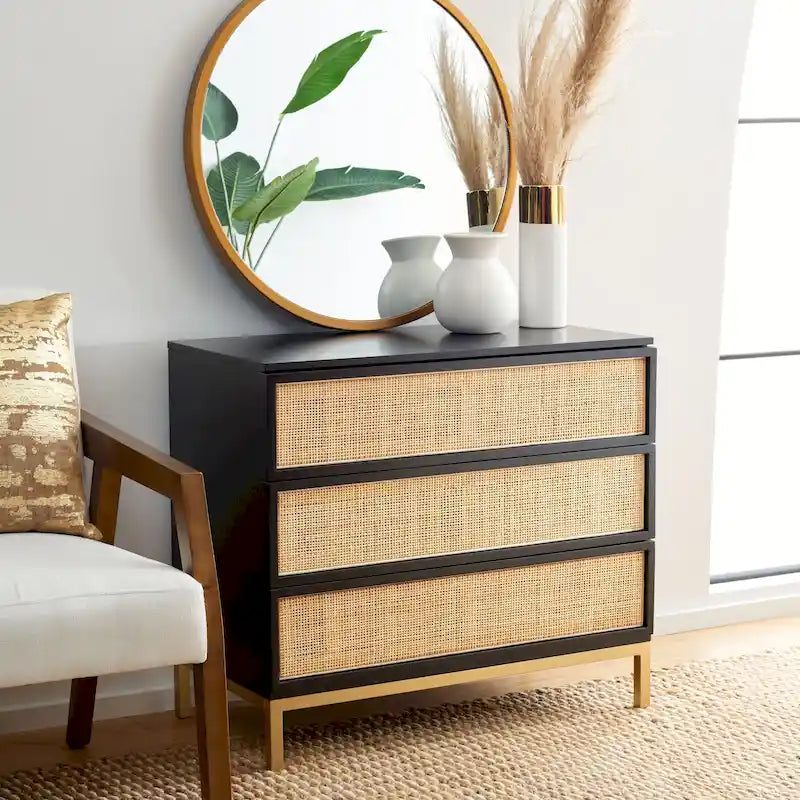 Commode en rotin à 3 tiroirs Tiney