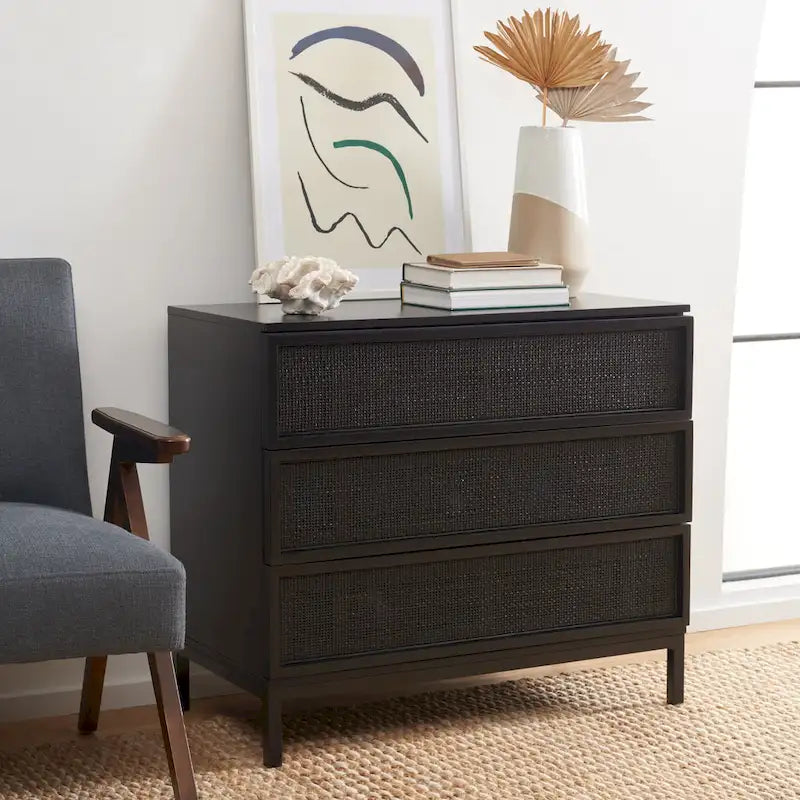Commode en rotin à 3 tiroirs Tiney