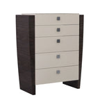 Commode 48 tiroirs beige lustré raffiné