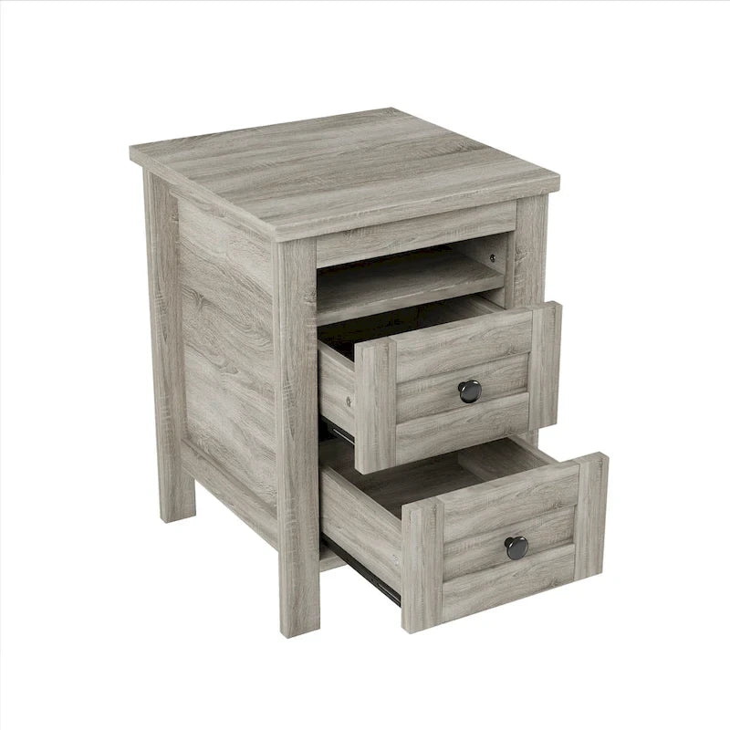 Ensembles de chambre complète 3 pièces avec table de chevet et commode