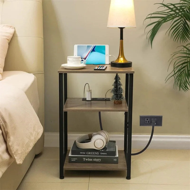 Table d'appoint étroite avec station de charge - 39P x 30L x 58H