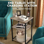 Table d'appoint étroite avec station de charge - 39P x 30L x 58H