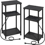Table d'appoint étroite avec station de charge - 39P x 30L x 58H