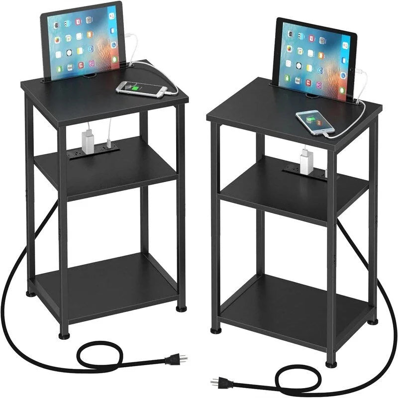 Table d'appoint étroite avec station de charge - 39P x 30L x 58H