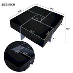 Table basse avec 4 compartiments de rangement cachés