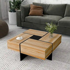 Table basse avec 4 compartiments de rangement cachés