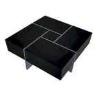 Table basse avec 4 compartiments de rangement cachés