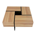 Table basse avec 4 compartiments de rangement cachés