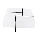 Table basse avec 4 compartiments de rangement cachés