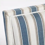 Fauteuil en lin à rayures bleues et blanches