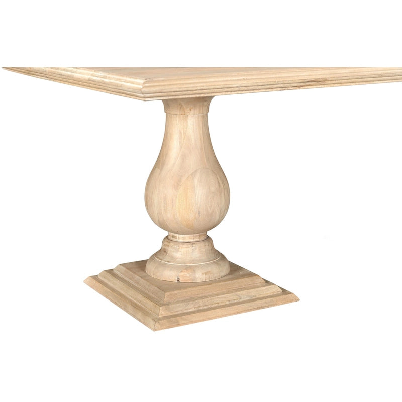 Table à manger Willow à double piédestal en bois massif