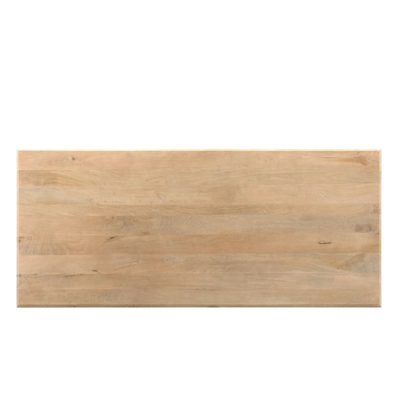 Table à manger Willow à double piédestal en bois massif